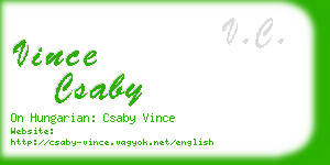 vince csaby business card